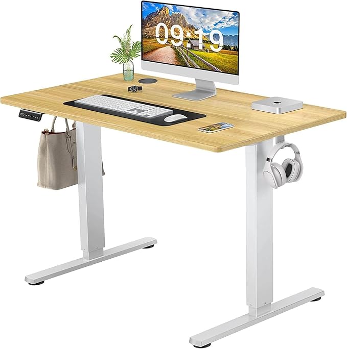 NicBex Laik-DW-00019-DX Desks, 39" W x 23" D x 28" H, Yellow - LeafyLoom