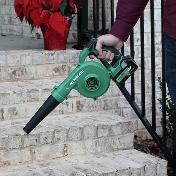 Metabo HPT 18V MultiVolt™ Cordless Li-Ion Compact Blower | Tool Only - No Battery | Variable Speed | 3 Speed Selector to Reduce Fatigue | 124 CFM | 213 MPH | Lifetime Tool Warranty | RB18DCQ4 - LeafyLoom