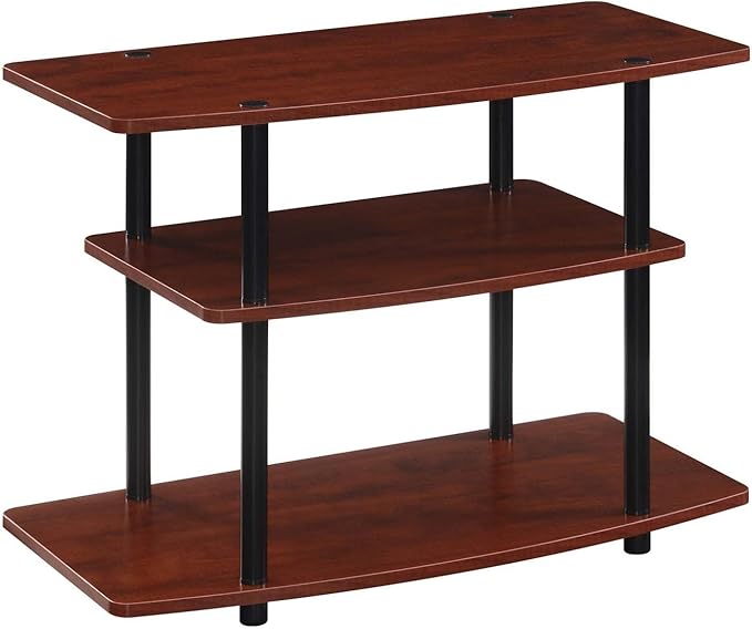 Convenience Concepts Designs2Go 3 Tier TV Stand, 31.5", Cherry/Black - LeafyLoom