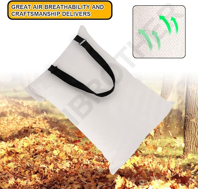 Universal Leaf Vacuum Blower Bag Bottom Debris Dump Bag - for Vacuum Leaf Blowers and Ultra Blower Rake, Compatible with Craftsman Black+Decker Husqvarna Toro leaf blower bag Replacement - LeafyLoom