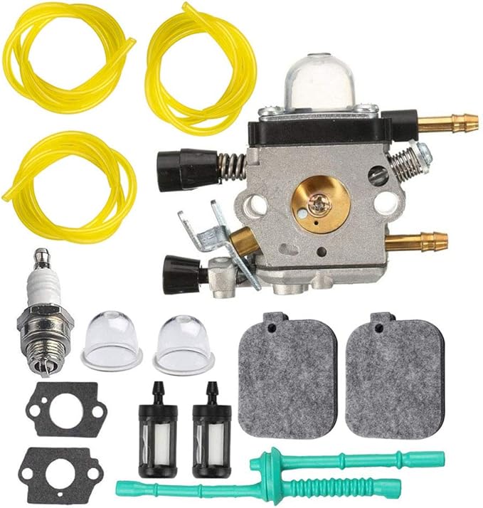 C1Q-S68 Carburetor for C1Q-S68 C1Q-S68G Stihl BG45 BG46 BG55 BG65 BG85 SH55 SH85 BR45C Leaf Blower Carb with 3 Size 3-Feet-Long Fuel Line Hose Tube Air Filter Kit - LeafyLoom