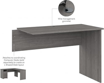 Bush Furniture Cabot 42W Shell Desk Return, 48W x 24D, Modern Gray - LeafyLoom