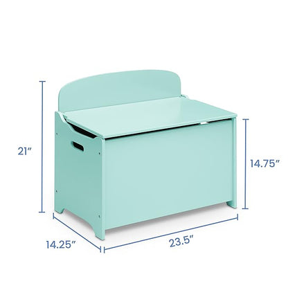 Delta Children MySize Deluxe Toy Box, Mint - LeafyLoom