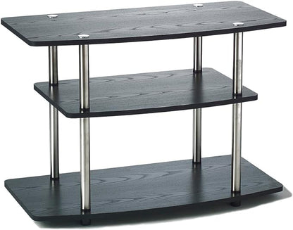 Convenience Concepts Designs2Go No Tools 37 inch 3 Tier TV Stand, Black - LeafyLoom