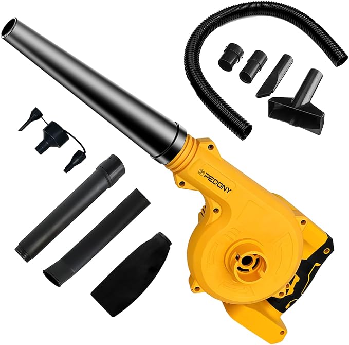 Mini Cordless Leaf Blower for Dewalt 20V Battery, Replace for DCE100B Air Blower, Vacuum150CFM Up to 120MPH, 2-in-1 Handle Electric Blower(Battery Not Included) - LeafyLoom