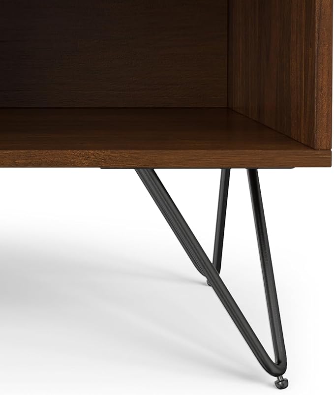 SIMPLIHOME Hunter Nightstand, 20 inch, Walnut - LeafyLoom