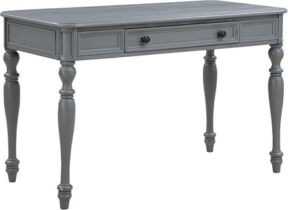 OSP Home Furnishings Country Meadows 48 Inch Writing Desk with Drawer, Plantation Grey - LeafyLoom