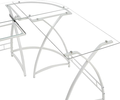 NicBex Laik-DW-00063-DX Desks, 51" W x 51" D x 28" H, White - LeafyLoom