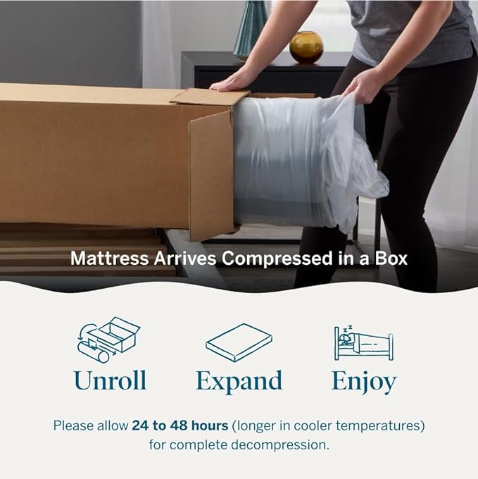 LUCID 10 Inch Memory Foam Mattress - Medium Feel - Infused with Bamboo Charcoal and Gel - Bed in a Box - Temperature Regulating - Pressure Relief - Breathable - Twin Size - LeafyLoom