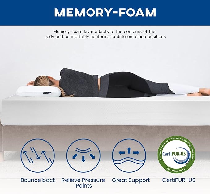 Full Mattress 12 inch Gel Memory Foam Mattress Medium Firm Mattresses for Cool Sleep Relieving Pressure Relief CertiPUR-US Certified Mattress in a Box - LeafyLoom