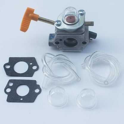 kipa Carburetor for Homelite 308054041 UT-09520 UT-09521 UT-09523 UT-09525 26cc Blowers with Fuel Lines Primer Bulbs Mounting Gaskets - LeafyLoom