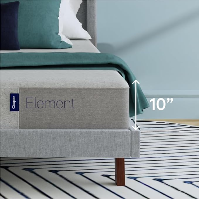 Casper Sleep Element, California King Size, Medium Firm Mattress - Memory Foam + Support - 100-Night Trial - 10 Year Warranty - CertiPUR-US® Mattress, Grey - LeafyLoom