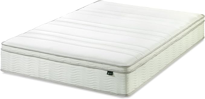 ZINUS 12 Inch Foam and Spring Mattress, Full, CertiPUR-US Certified Foams, Mattress in A Box, White - LeafyLoom