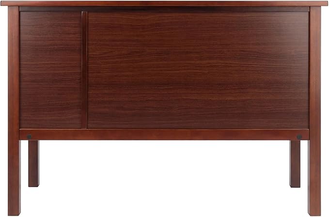 Winsome Wood Emmett Writing Desk, Walnut - LeafyLoom