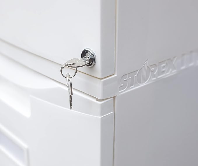 Storex 61271B01C File Cabinet, 1-Pack, White - LeafyLoom