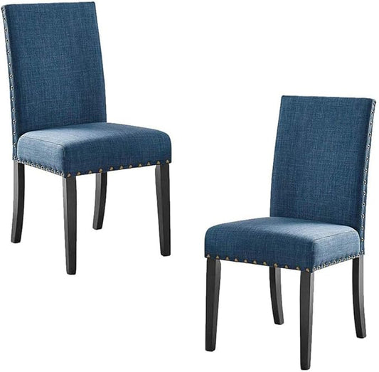 New Classic Furniture Crispin Dining Chair, 2-Pack, Marine Blue - LeafyLoom