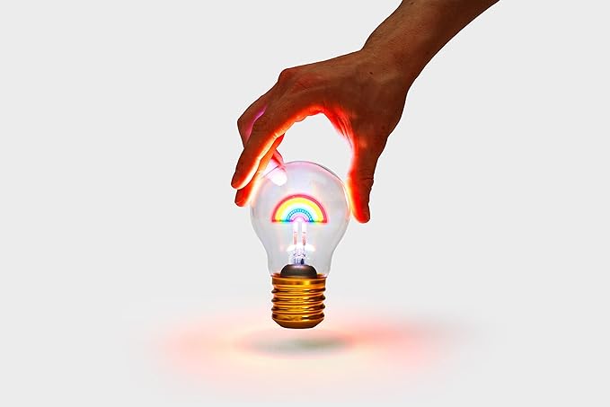 Suck UK Rainbow Light Battery Operated Lights USB Light Cordless Table Lamp Rainbow Lights for Bedroom Night Light for Kids Rechargeable Bedside Lamps & Nightstand Lamp Rainbow Décor - LeafyLoom