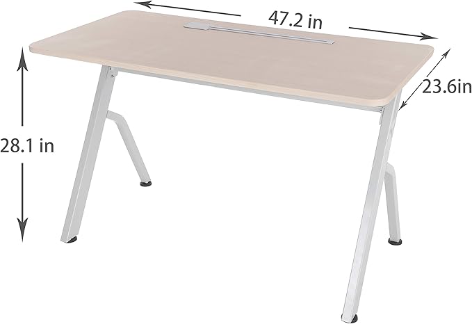 ApexDesk 47" Computer Desk, Modern Simple Style Desk for Home Office, Study Student Writing Desk - Oak - LeafyLoom