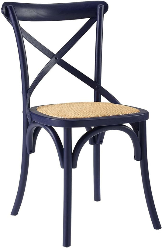 Modway Gear Side, Dining Chair, Midnight Blue - LeafyLoom