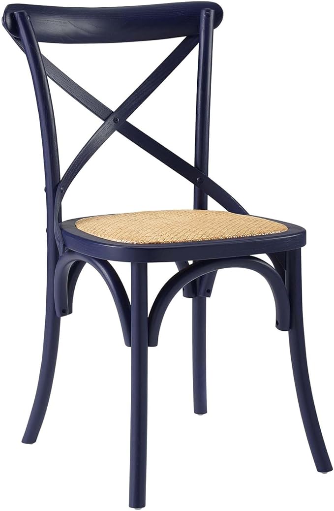 Modway Gear Side Set of 2, Two Dining Chairs, Midnight Blue - LeafyLoom