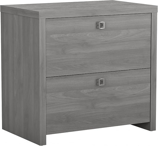 Office by kathy ireland Echo 2-Drawer Lateral File Cabinet, Letter/Legal, Modern Gray, 32-inch (KI60402-03) - LeafyLoom