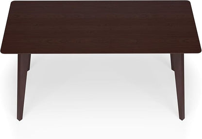 HON Basyx BSX55WPLMWMW Modern Home Office Wood Computer Desk, 55", Walnut - LeafyLoom