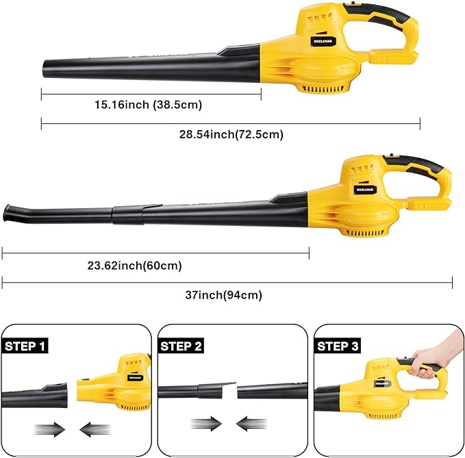 Cordless Leaf Blower Compatible for Dewalt 20V Max Battery(𝐁𝐚𝐭𝐭𝐞𝐫𝐲 & 𝐂𝐡𝐚𝐫𝐠𝐞𝐫 𝐍𝐨𝐭 𝐈𝐧𝐜𝐥𝐮𝐝𝐞𝐝), Electric Handheld Lightweight Leaf Blower for Lawn Care & Yard Cleaning - LeafyLoom