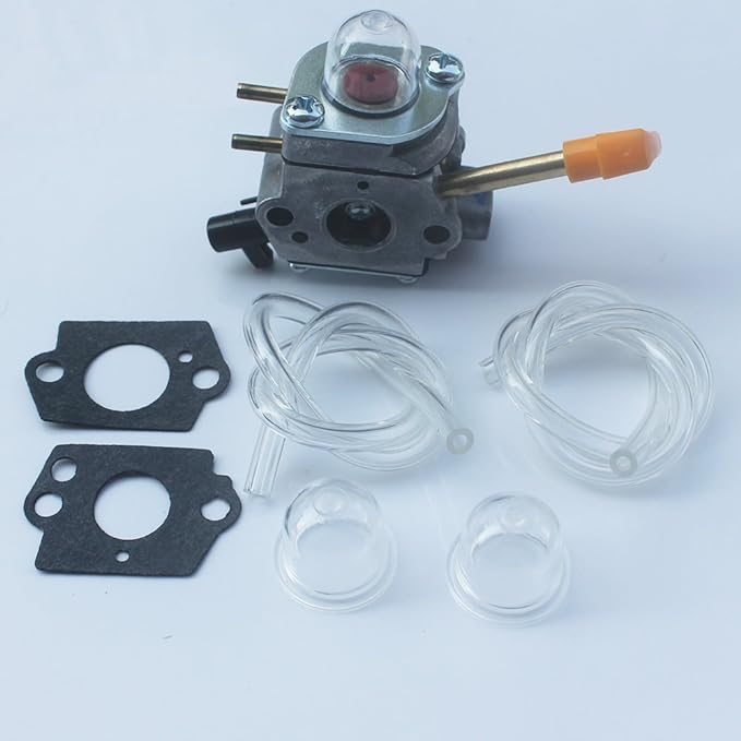 kipa Carburetor for Homelite 308054041 UT-09520 UT-09521 UT-09523 UT-09525 26cc Blowers with Fuel Lines Primer Bulbs Mounting Gaskets - LeafyLoom