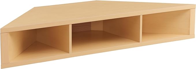 24/7 Shop at Home French 47 inch Modern TV Stand with Storage, Floating Corner Shelf for Wall, Wood Entertainment Center with Shelves for Living Room, Bedroom, Family, Gingko Maple - LeafyLoom