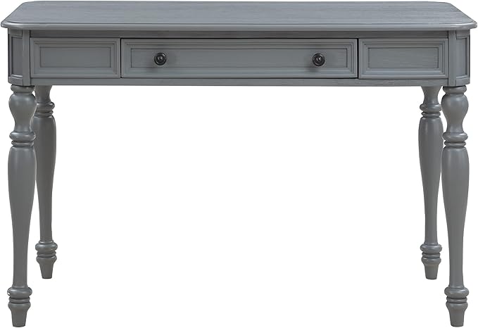 OSP Home Furnishings Country Meadows 48 Inch Writing Desk with Drawer, Plantation Grey - LeafyLoom