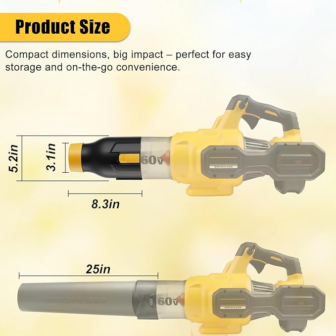 Blower Nozzle for Dewalt 60V/54V MAX Leaf Blower (DCBL772X1 DCBL772B DCMBA572N), Car Drying Nozzle for DeWalt - 8.3" Bare Nozzle - LeafyLoom