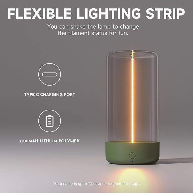 Mini Minimalist Table Lamp Cordless LED Desk Lamp Rechargeable Modern Night Lights Portable Nightstand Lamps Unique Ambient Light Mood Lighting for Bedroom, Beside, Nursery - LeafyLoom