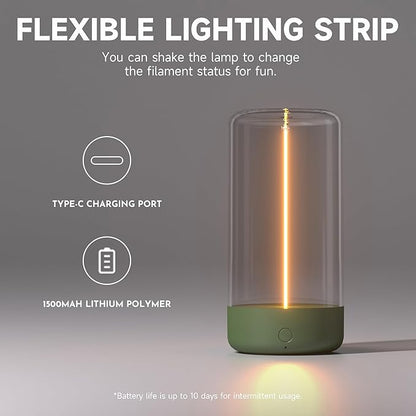 Mini Minimalist Table Lamp Cordless LED Desk Lamp Rechargeable Modern Night Lights Portable Nightstand Lamps Unique Ambient Light Mood Lighting for Bedroom, Beside, Nursery - LeafyLoom