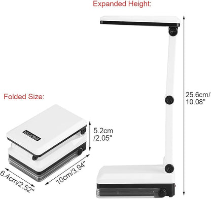 Yosoo Rechargeable Desk Lamp with USB Charger Portable Dimmable LED 16 LEDs Folding Light for Travel Reading Studing Home Office School - LeafyLoom