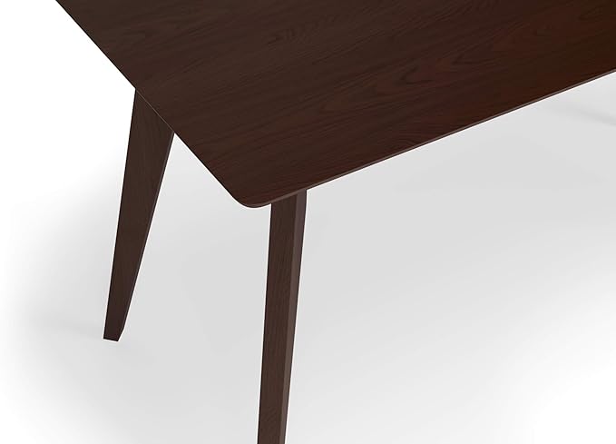 HON Basyx BSX55WPLMWMW Modern Home Office Wood Computer Desk, 55", Walnut - LeafyLoom