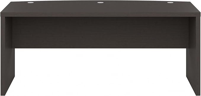 Bush Business Furniture Echo Bow Front Desk, 72W, Charcoal Maple - LeafyLoom