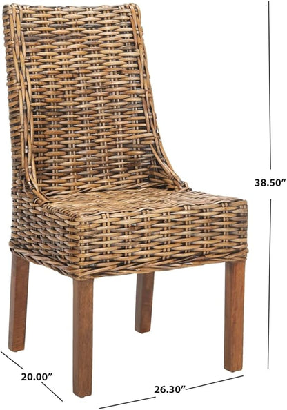 Safavieh Home Collection Suncoast Brown Dining Chair - LeafyLoom