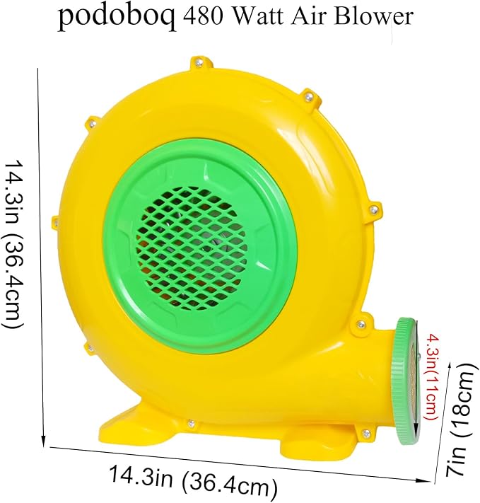 Inflatable Bounce House Blower, Air Blower for Inflatable Castle and Jump Slides, Portable and Powerful Fan Pump Commercial Inflatable Blower, Blower for Bounce House - LeafyLoom