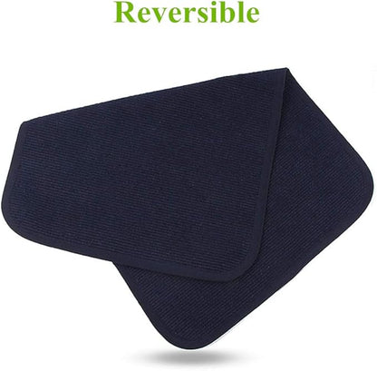 Montessori Mat Holder for Toddlers Babies Children Cotton Working Rug for Nursery Preschool Kindergarten, 23.6''×15.8'', Navy Blue - LeafyLoom