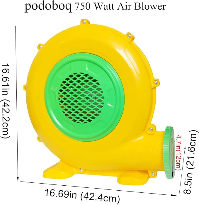 Inflatable Bounce House Blower, Air Blower for Inflatable Castle and Jump Slides, Portable and Powerful Fan Pump Commercial Inflatable Blower, Blower for Bounce House - LeafyLoom