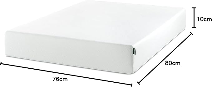 ZINUS 10 Inch Green Tea Memory Foam Mattress, King, Fiberglass Free, Patented Custom Contour Support, Sturdy Base Foam, CertiPUR-US Certified, Mattress in A Box, White - LeafyLoom