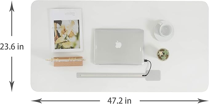 ApexDesk 47" Computer Desk, Modern Simple Style Desk for Home Office, Study Student Writing Desk - White - LeafyLoom