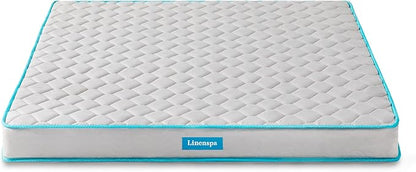 Linenspa 6 Inch Mattress - Firm Feel - Bonnell Spring with Foam Layer - Mattress in a Box - Youth or Kids Bed - Guest Bedroom - Durable and Breathable Support - Affordable - Narrow Twin Size, Grey - LeafyLoom