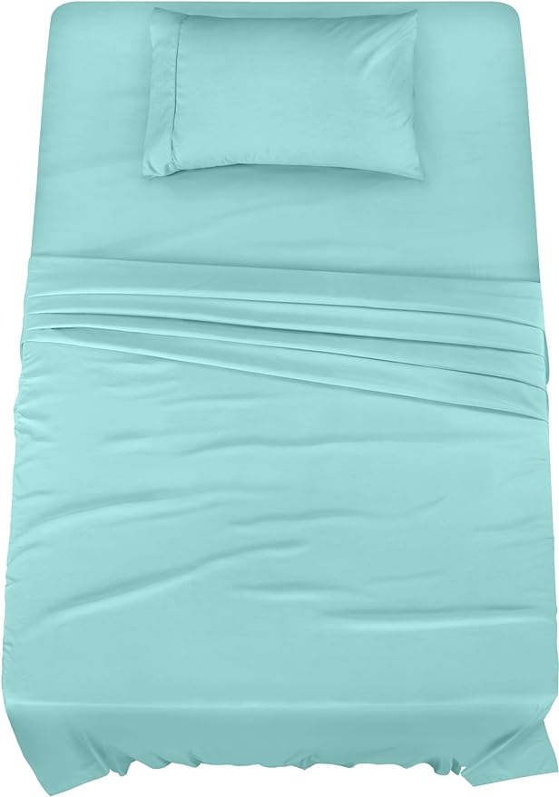 Utopia Bedding Twin XL Sheets - 3 Piece Bedding - Brushed Microfiber - Shrinkage and Fade Resistant - Easy Care (Twin XL Twin Extra Long Spa Blue) - LeafyLoom