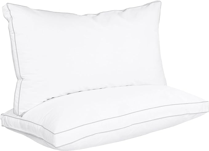 Utopia Bedding Bed Pillows for Sleeping King Size (White), Set of 2, Cooling Hotel Quality, Gusseted Pillow for Back, Stomach or Side Sleepers - LeafyLoom