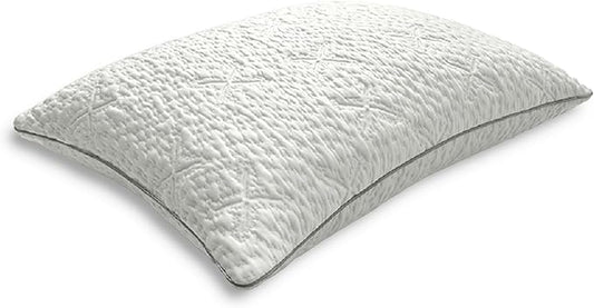 Sleep Number ComfortFit Bed Pillow Classic (King) - for Back & Stomach Sleepers - Memory Foam & Down Alternative, Hotel Quality - LeafyLoom