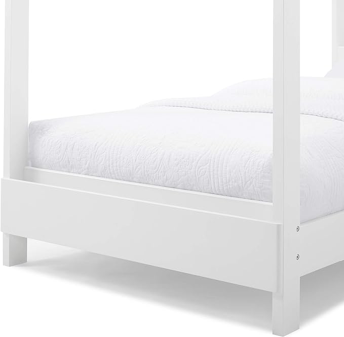 Delta Children Poppy House Twin Bed, Bianca White Snooze 6 inch Memory Foam Twin Mattress (Bundle) - LeafyLoom