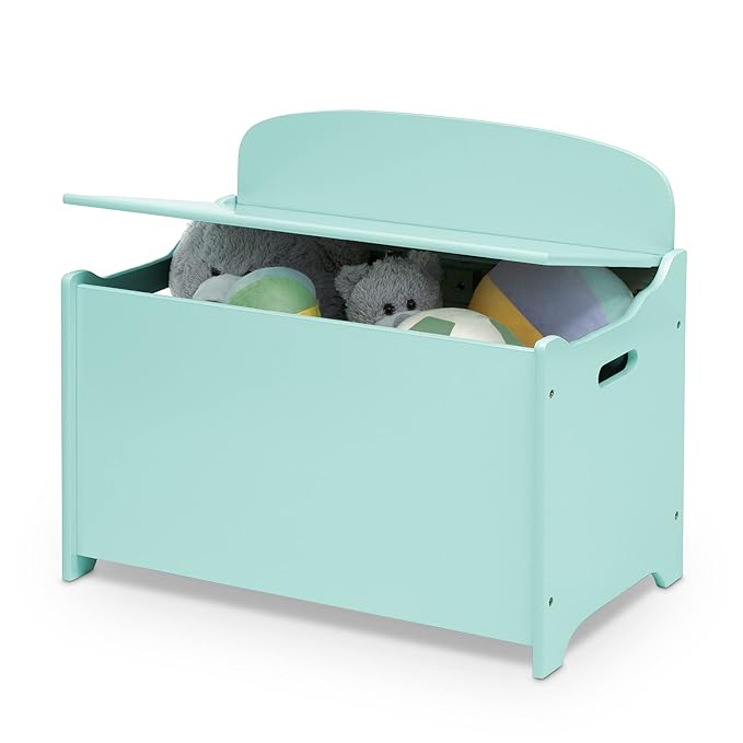 Delta Children MySize Deluxe Toy Box, Mint - LeafyLoom