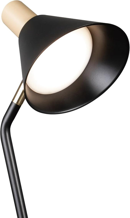 OttLite Merge LED Desk Lamp with Wireless Charging - ClearSun LED Technology, 3 Brightness Settings & Color Temperature Modes with Touch Activated Controls - Includes Storage Area for Desk Supplies - LeafyLoom