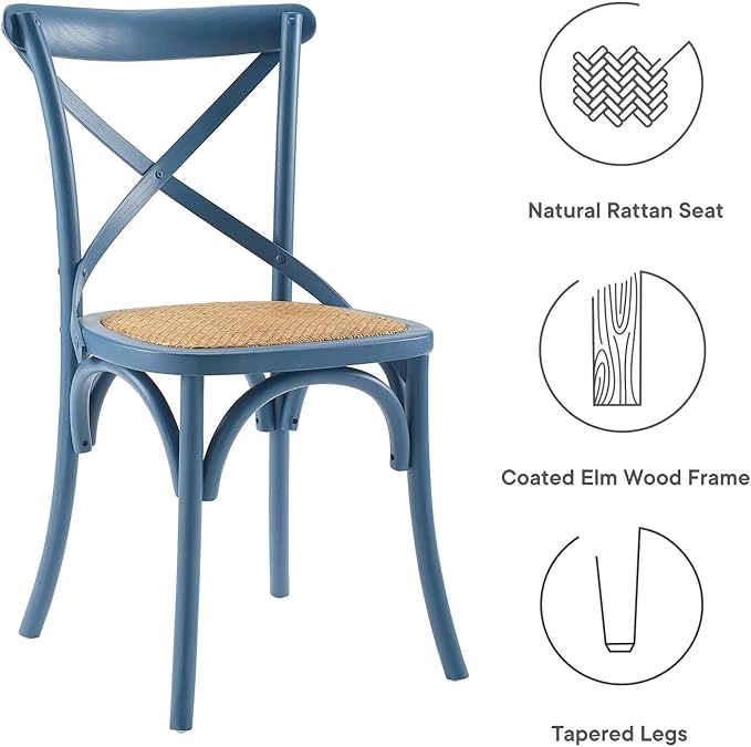 Modway Gear Dining Side Chair, Harbor 21 x 19.5 x 34.5 - LeafyLoom